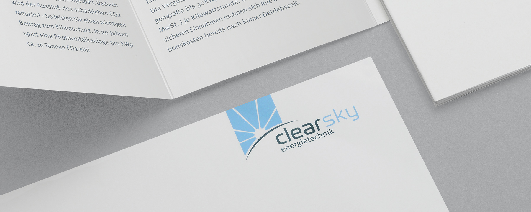 Geschäftsausstattung für Clearsky Energietechnik | Heidelberg | by Ilyas Susever